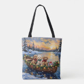 Tote Bag Cockapoo Noël Bateau Fêtes (Dos)
