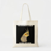 Tote Bag COCKATIEL Birds Drôle Cockatiels Design (Devant)