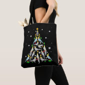 Tote Bag Cockatiel Christmas Tree Drôle Cockatiel Bird Chri (De près)