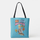 Tote Bag Cockatiel Parrot gai (Dos)