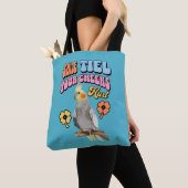 Tote Bag Cockatiel Parrot gai (De près)