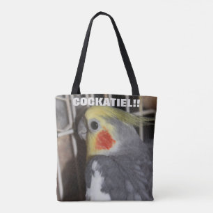 TOTE BAG COCKATIEL PET BIRD FOURRE-TOUT
