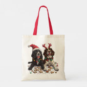 Tote Bag Cocker de Noël Chiens espagnols (Dos)
