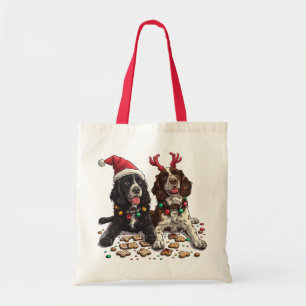 Tote Bag Cocker de Noël Chiens espagnols
