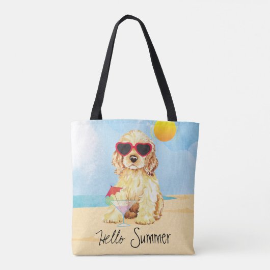 Tote Bag Cocker d'été (Dos)