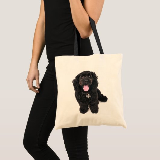 Tote Bag cocker poodé mélange chiot fourre-tout (Devant (produit))