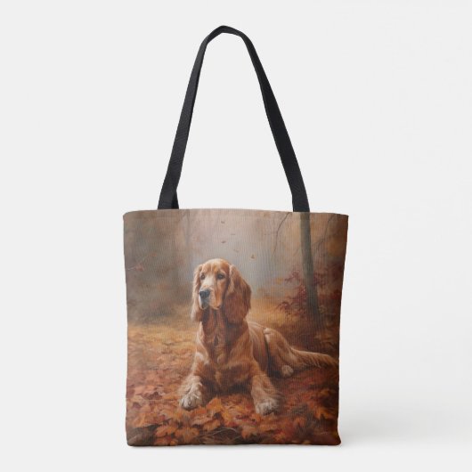 Tote Bag Cocker Spaniel à l'automne Feuilles automne Inspir (Dos)