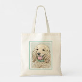 Tote Bag Cocker Spaniel Buff Peinture - Art Chien original (Dos)