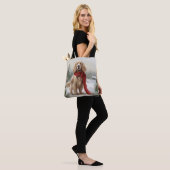 Tote Bag Cocker Spaniel Chien dans Noël de neige (Sur le modèle)