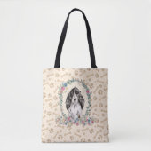 Tote Bag Cocker Spaniel Chien Empreinte de patte & Chien Bo (Devant)