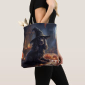 Tote Bag Cocker Spaniel Citrouilles Halloween Épouvantable (De près)