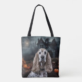 Tote Bag Cocker Spaniel Halloween effroi (Dos)
