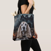 Tote Bag Cocker Spaniel Halloween effroi (De près)