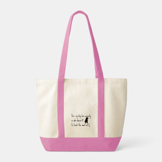 Tote Bag Cocker Spaniel Mon Chien A L'Anxiété Woof OFF (Dos)