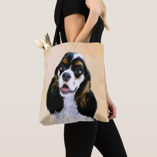 Tote Bag Cocker Spaniel (Parti) Peinture - Art Chien origin (De près)