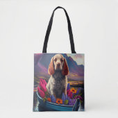 Tote Bag Cocker Spaniel sur une pagaie : une aventure Pitto (Devant)