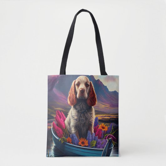 Tote Bag Cocker Spaniel sur une pagaie : une aventure Pitto (Devant)