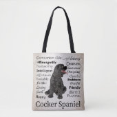 Tote Bag Cocker Spaniel Traits Fourre-tout (Devant)