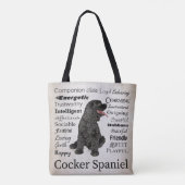 Tote Bag Cocker Spaniel Traits Fourre-tout (Dos)
