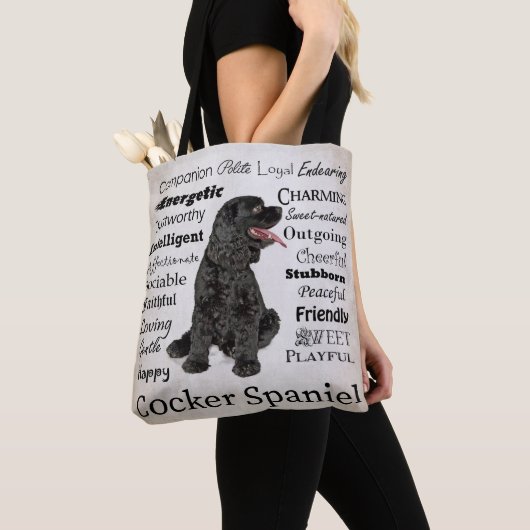 Tote Bag Cocker Spaniel Traits Fourre-tout (De près)