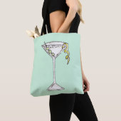 Tote Bag Cocktail olive de Martini d'aquarelle peinte à la (De près)