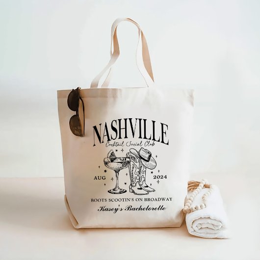 Tote Bag Cocktail sur mesure Nashville Bachelorette Rodeo
