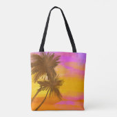 Tote Bag Cocotier, thème tropical d'été. (Dos)