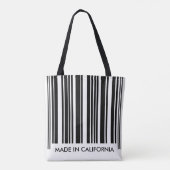 Tote Bag Code barres noir et blanc barre unique créatif (Dos)