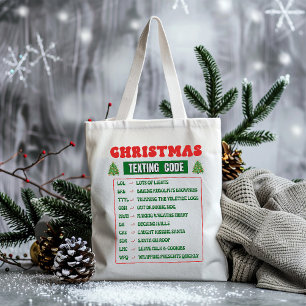Tote Bag Code de SMS de Noël
