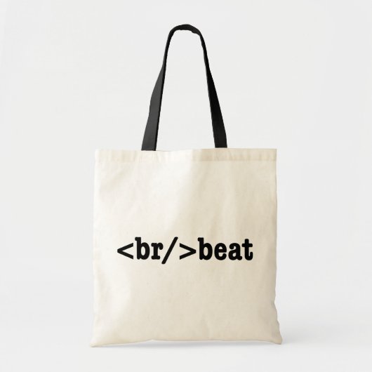 Tote Bag code HTML breakbeat (Devant)