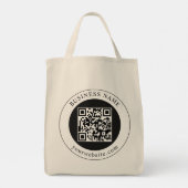 Tote Bag Code QR avec nom d'entreprise modifiable (Dos)