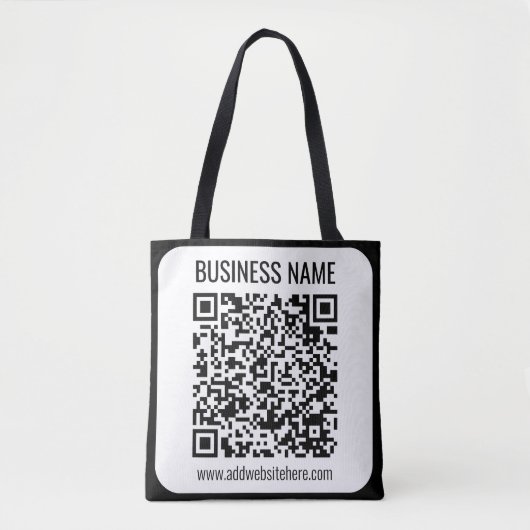 Tote Bag Code QR instantané (entrez l'URL de votre site Web (Devant)