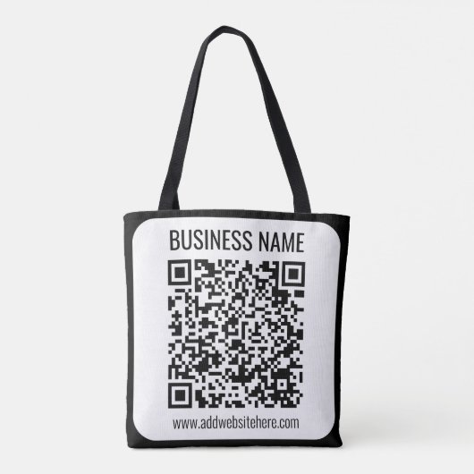 Tote Bag Code QR instantané (entrez l'URL de votre site Web (Dos)