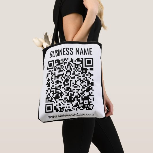 Tote Bag Code QR instantané (entrez l'URL de votre site Web (De près)