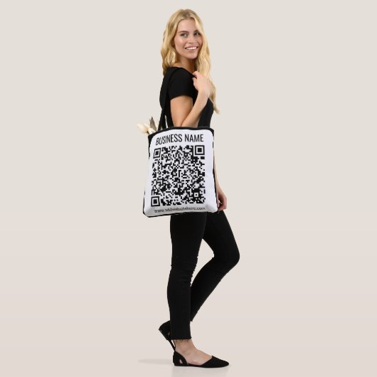 Tote Bag Code QR instantané (entrez l'URL de votre site Web (Sur le modèle)