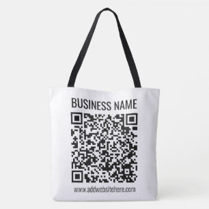 Tote Bag Code QR instantané (entrez l'URL de votre site Web