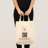 Tote Bag Code QR modèle Téléchargez votre logo Adresse du s (Devant (produit))