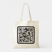 Tote Bag Code QR moderne éditable | Noir Blanc ou toute cou (Dos)