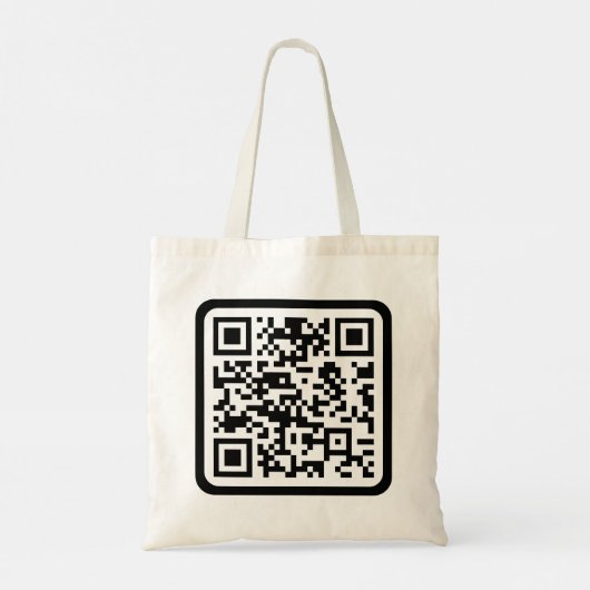 Tote Bag Code QR moderne modifiable | Blanc noir ou toute c (Dos)