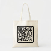 Tote Bag Code QR moderne modifiable | Blanc noir ou toute c (Devant)