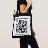 Tote Bag Code QR modifiable et conception simple personnali (De près)