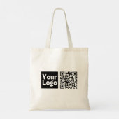 Tote Bag Code QR modifiable et logo ou image de votre entre (Dos)