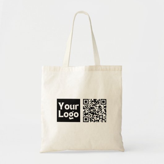 Tote Bag Code QR modifiable et logo ou image de votre entre (Devant)