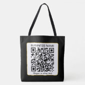 Tote Bag Code QR numérisable modifiable + votre nom d'entre (Devant)
