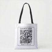 Tote Bag Code QR numérisable modifiable + votre nom d'entre (Devant)