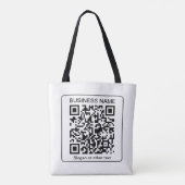 Tote Bag Code QR numérisable modifiable + votre nom d'entre (Dos)