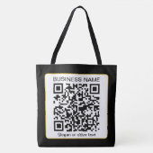 Tote Bag Code QR numérisable modifiable + votre nom d'entre (Devant)