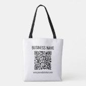 Tote Bag Code QR personnalisable & nom de l'entreprise (Dos)