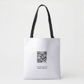 Tote Bag Code QR personnalisé simple ajouter votre nom logo (Devant)