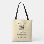 Tote Bag code QR personnalisé simple ajouter votre nom text (Dos)